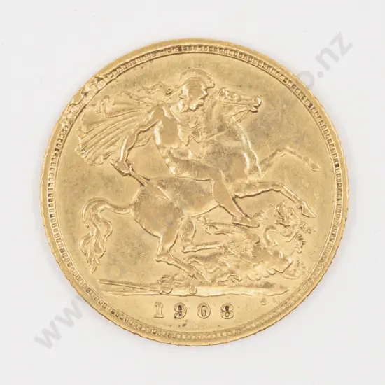 1908 Half Gold Sovereign