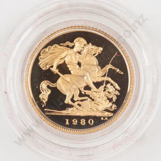 EIIR 1980 Proof Gold Half Sovereign Royal Mint