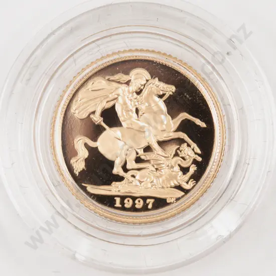 EIIR 1997 Proof Gold Half Sovereign Royal Mint #1086
