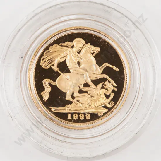 EIIR 1999 Proof Gold Half Sovereign Royal Mint #0894