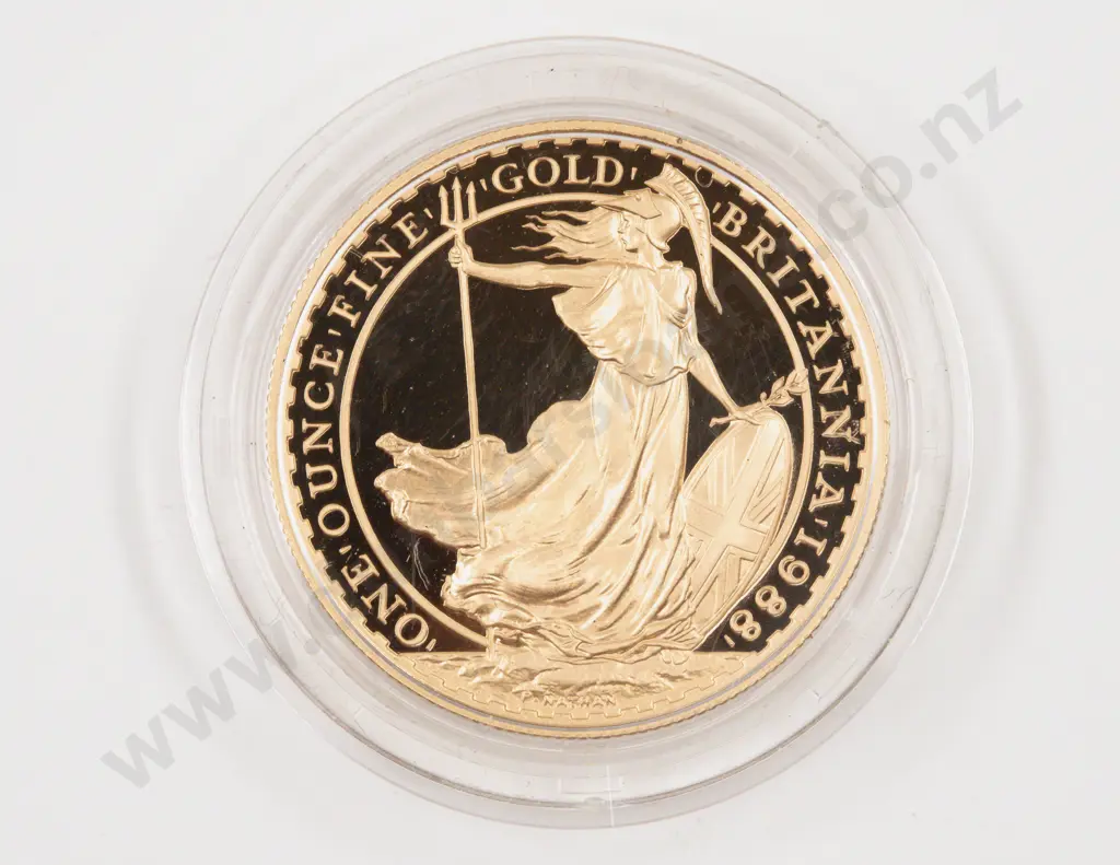 EIIR 1988 Britannia 100 Pounds One Ounce Proof Gold Coin Royal Mint #0216 Image 1++