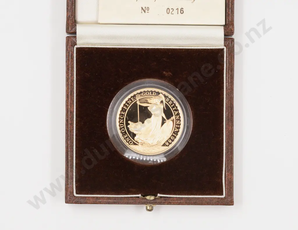 EIIR 1988 Britannia 100 Pounds One Ounce Proof Gold Coin Royal Mint #0216 Image 1++