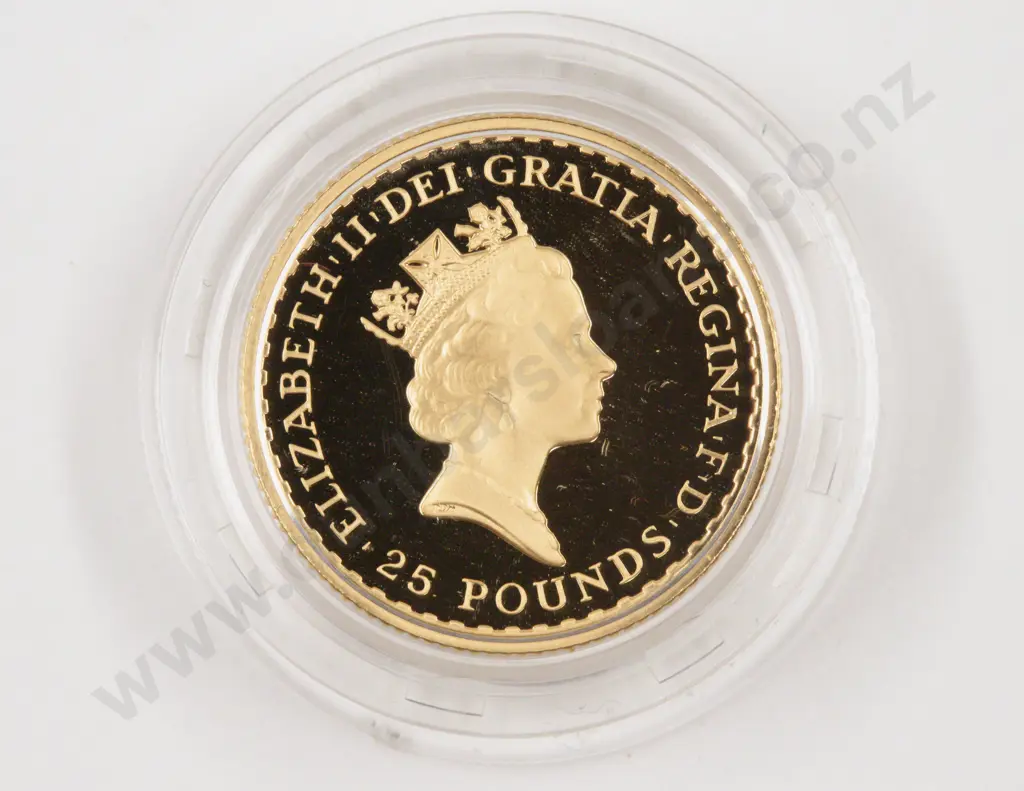 EIIR 1997 Britannia 25 Pounds 1/4 Ounce Proof Gold Coin Royal Mint #0776 Image 1++
