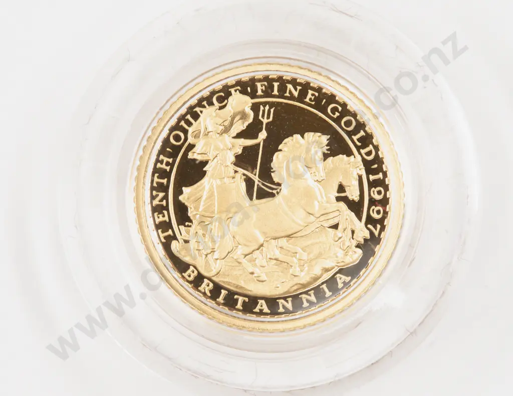 EIIR 1997 Britannia 10 Pounds 1/10 Ounce Proof Gold Coin Royal Mint #1181 Image 1++