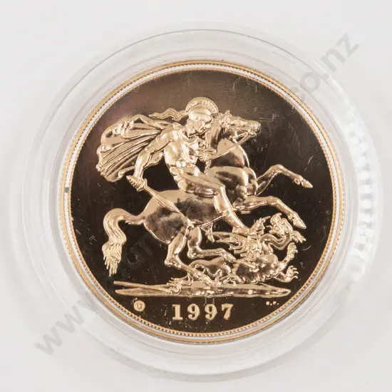 EIIR 1997 Five Pounds Brilliant Unc Gold Coin Royal Mint #0505