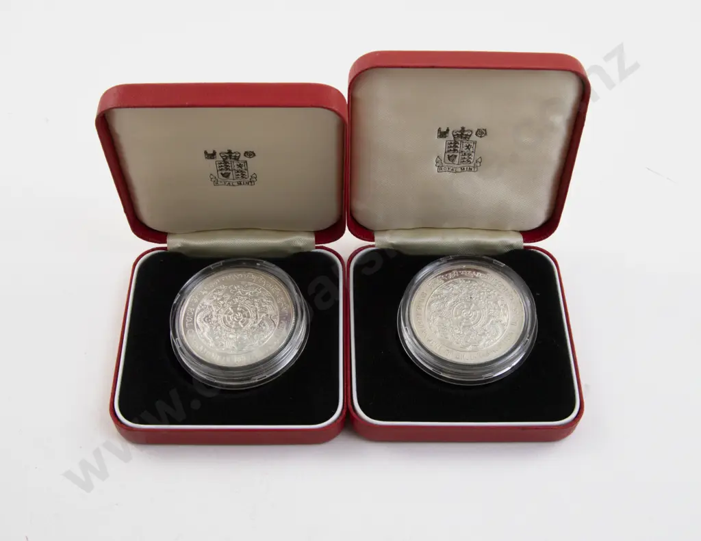 1979 Bhutan Commemorative 3 Ngultrum Silver Proof Coin x2 Image 1++