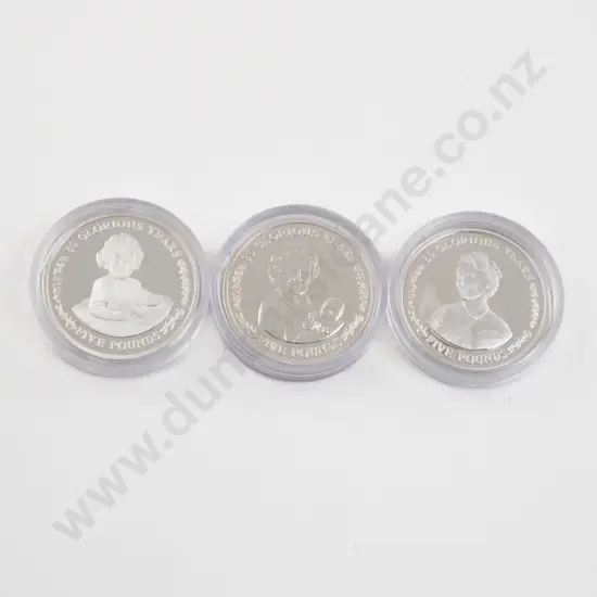 Gibraltar 2006 Five Pounds 80 Glorious Years Three Silver Proof Coins