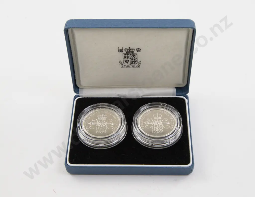 Royal Mint 1989 £2 Silver Proof Two Coin Set Image 1++