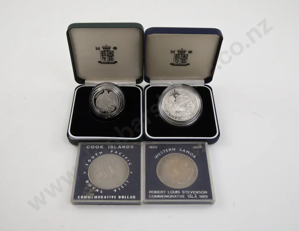 Royal Miint 1995 WWII Silver Proof £2 Coin 1991 Solomon Island $1 50th Anniversary Pearl Harbor and Two Unc $1 Image 1++