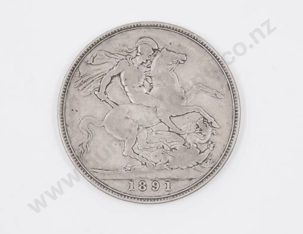 UK Victoria 1891 Silver Crown Image 1++