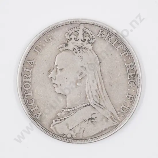 UK Victoria 1891 Silver Crown