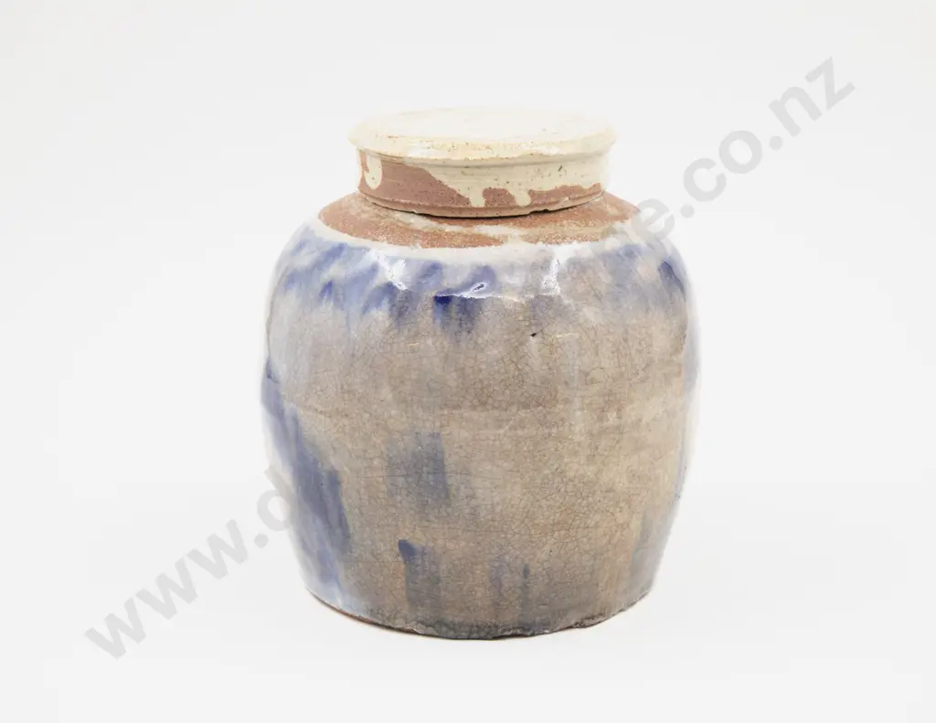 C19th Provincial Chinese Ginger Jar and Cover Image 1++