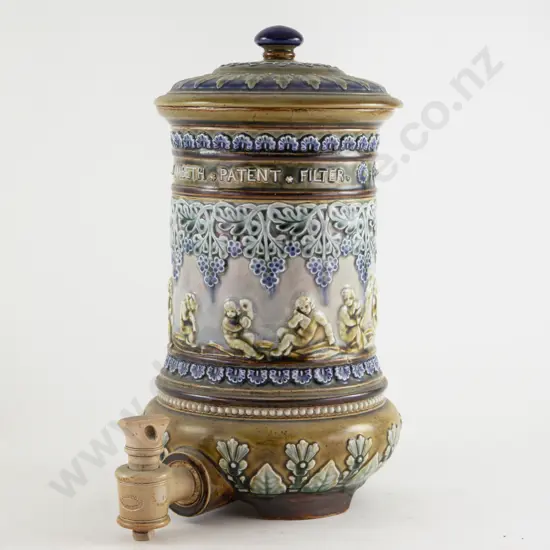 Late C19th (1883) Doulton Lambeth Stoneware Water Filter