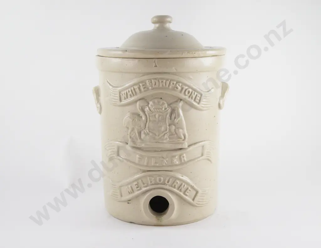 Australian Colonial Stoneware Whites Drop Stone Filter Image 1++