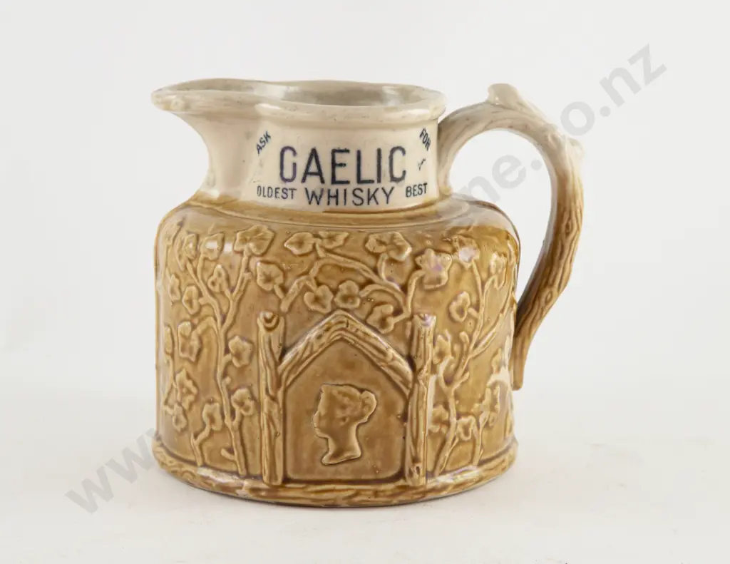 Late C19th Port Dundas Pottery Glasgow Moulded Stoneware Water Jug Image 1++