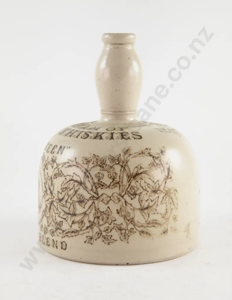 Late C19th Port Dundas Pottery Glasgow Stoneware Whiskey Bottle Image 1++
