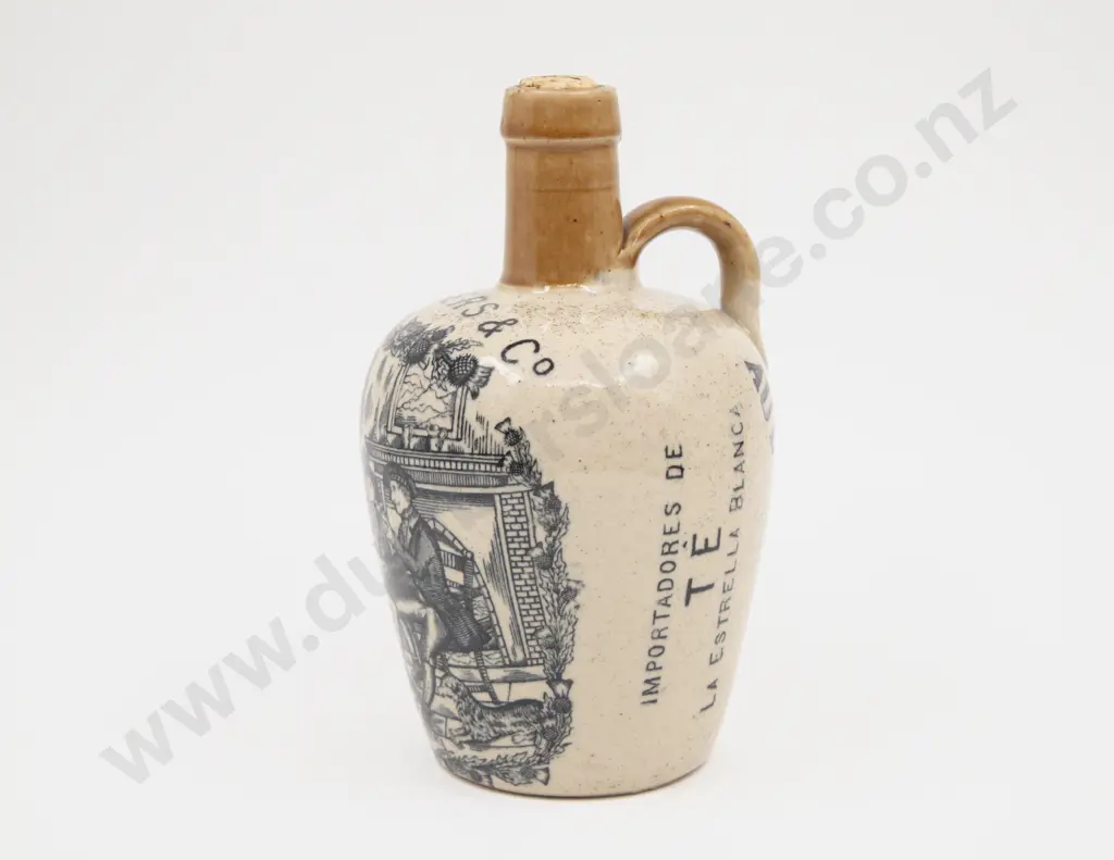 Late C19th Port Dundas Pottery Glasgow Stoneware Rogers & Co Whisky Decanter Image 1++