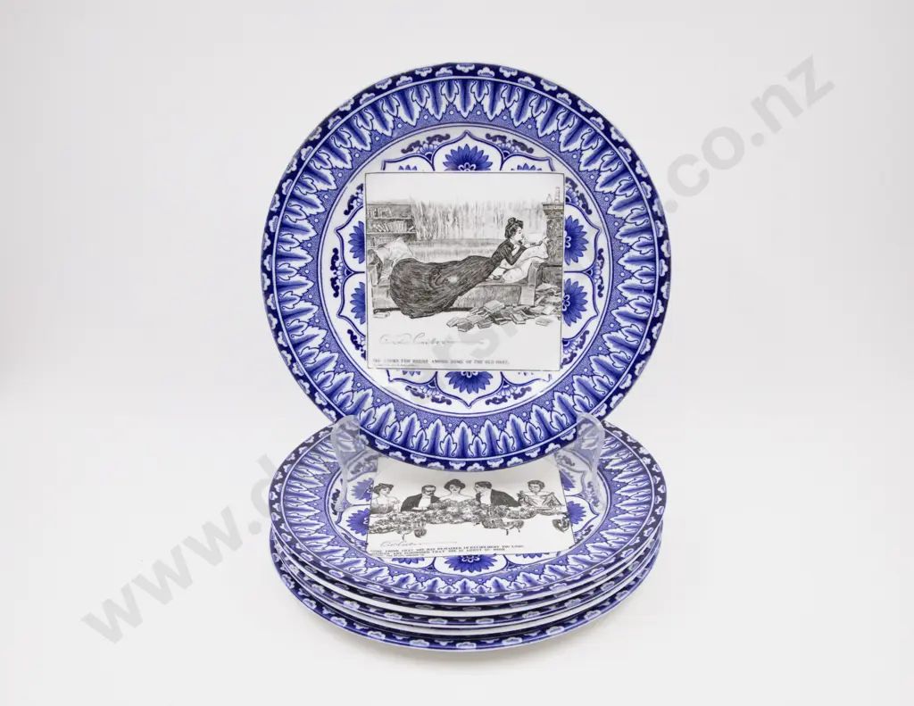 Royal Doulton Blue & White Plates Image 1++