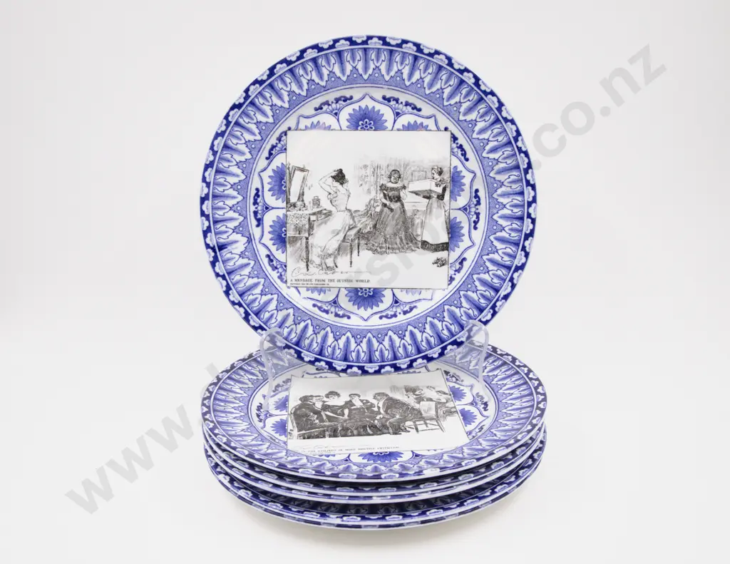 Royal Doulton Blue & White Plates Image 1++