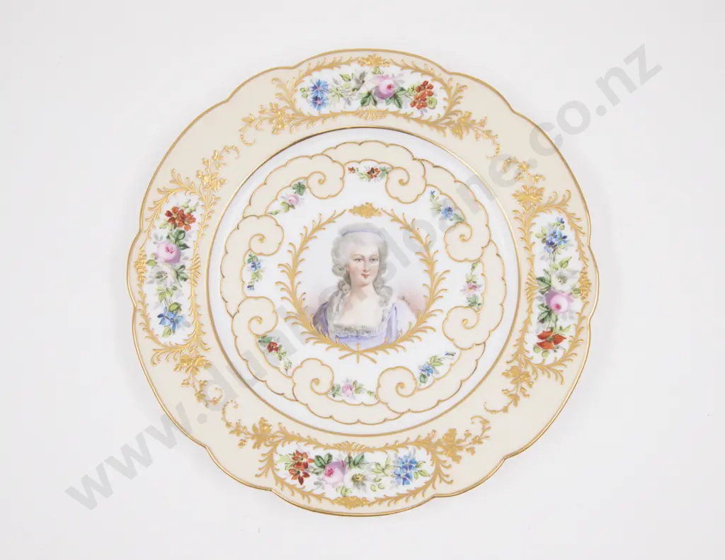 French Second Empire Sevres Portrait Cabinet Plates Image 1++