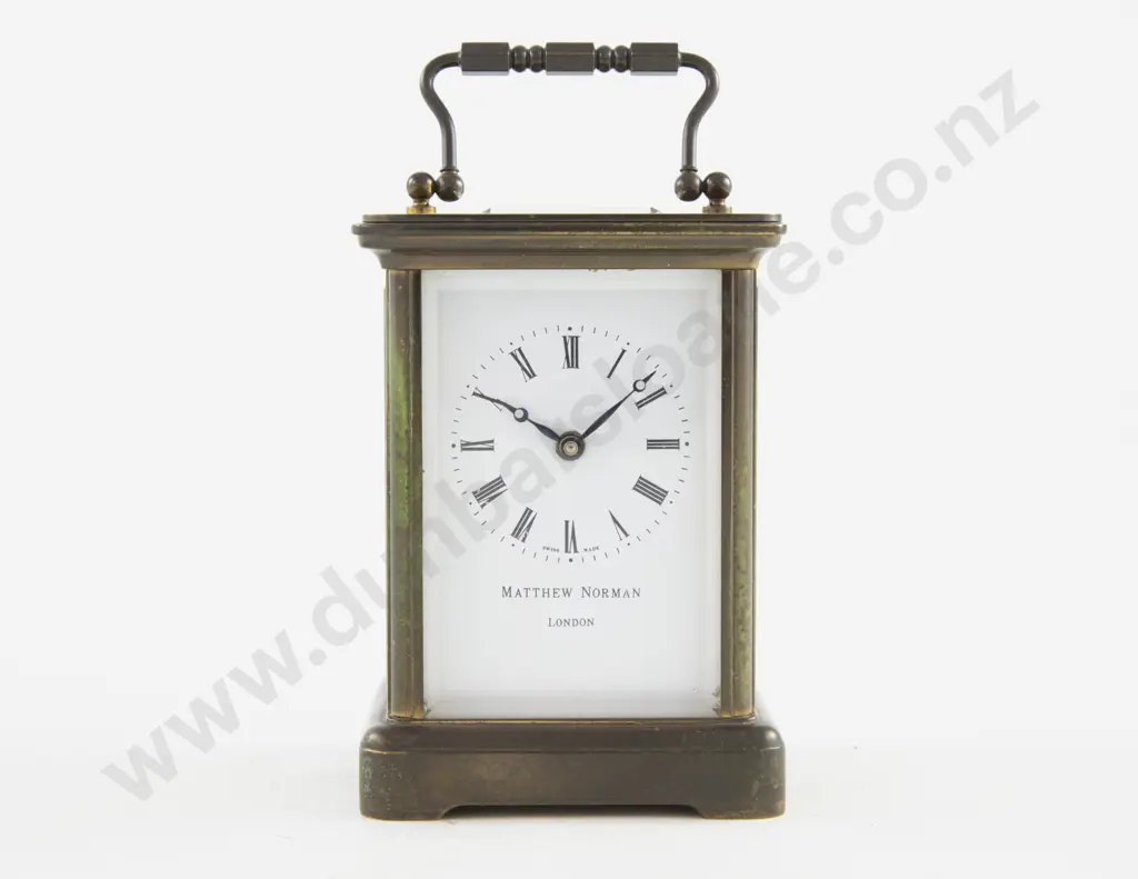Brass Cased Carriage Clock by Matthew Norman London Image 1++