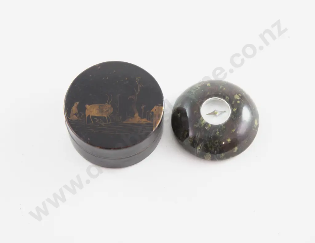 Late C19th Scottish Agate Mounted Pocket Compass Image 1++