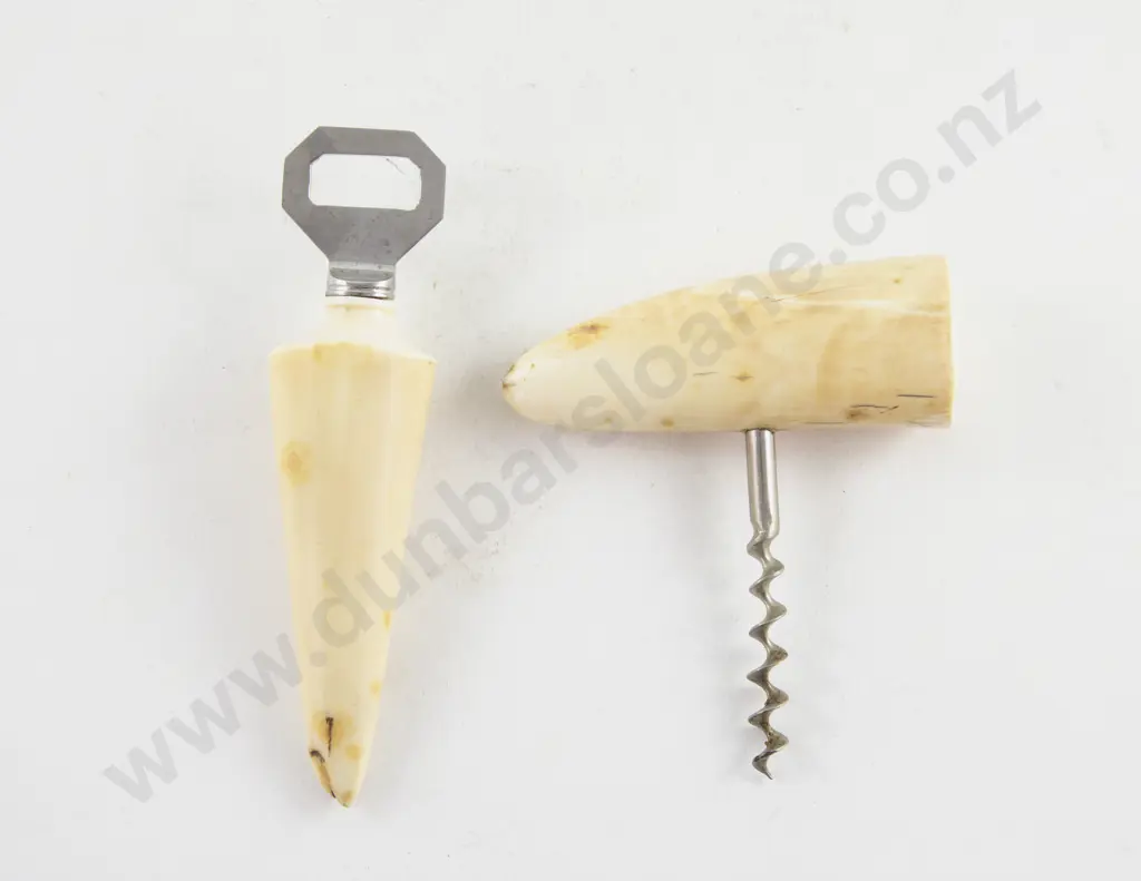 Ivory Handled Corkscrew & Bottle Opener Image 1++