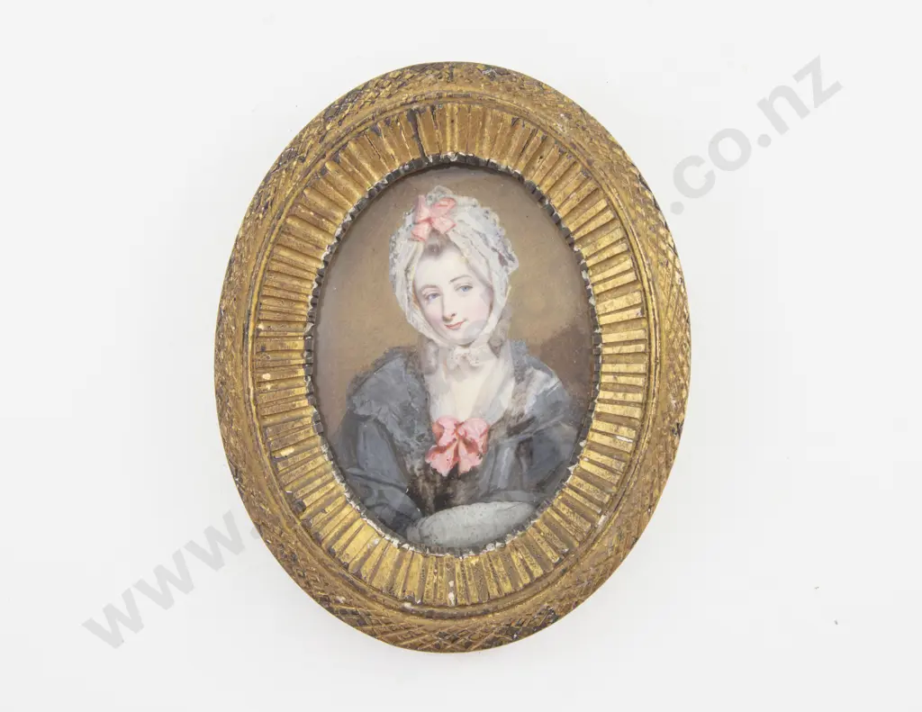 C19th Portrait Miniature of Mrs Schinderlind Image 1++