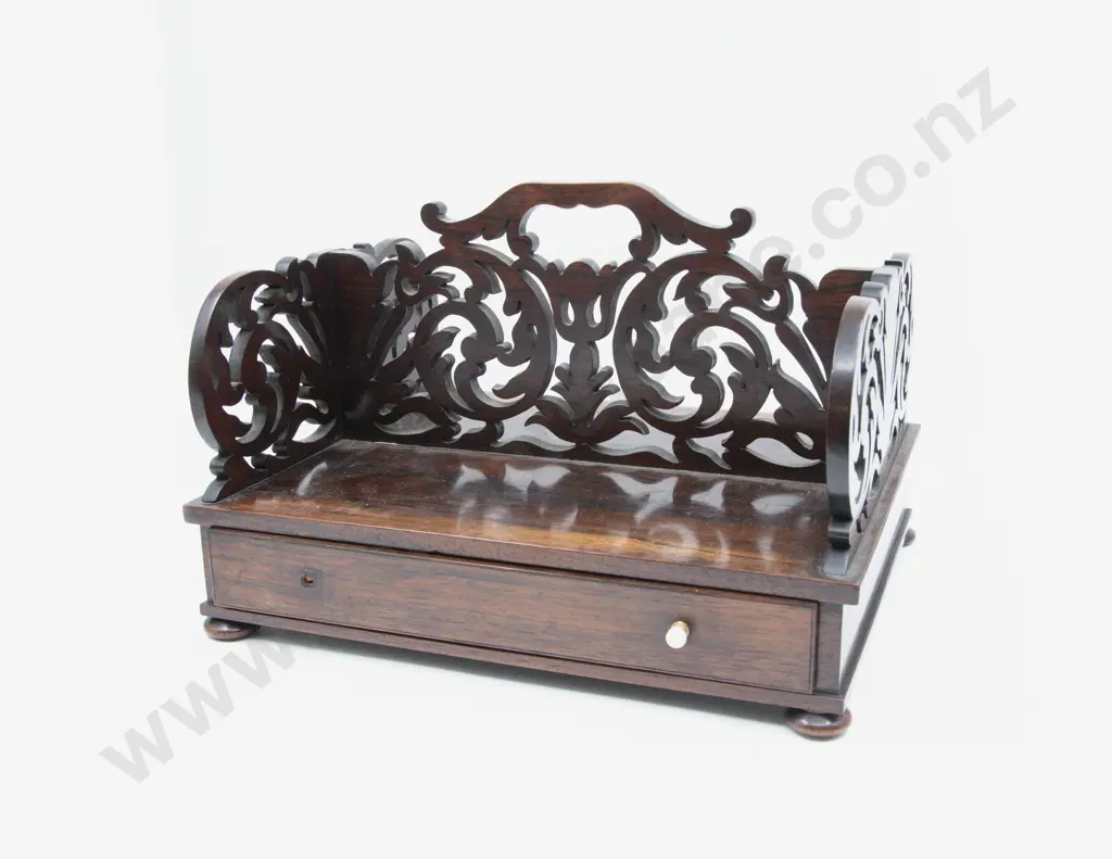 An Attractive Vict Rosewood Bookstand Image 1++