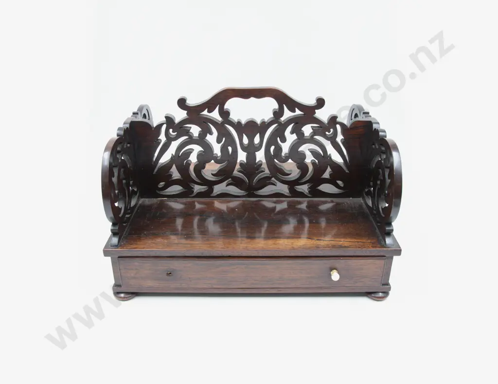 An Attractive Vict Rosewood Bookstand Image 1++