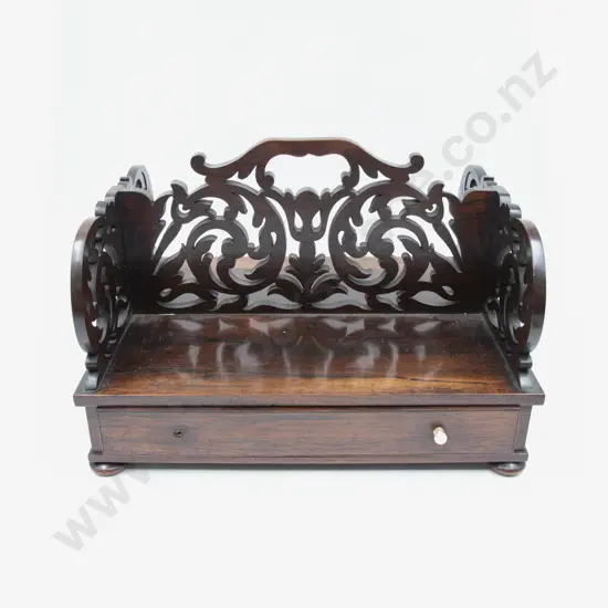 An Attractive Vict Rosewood Bookstand