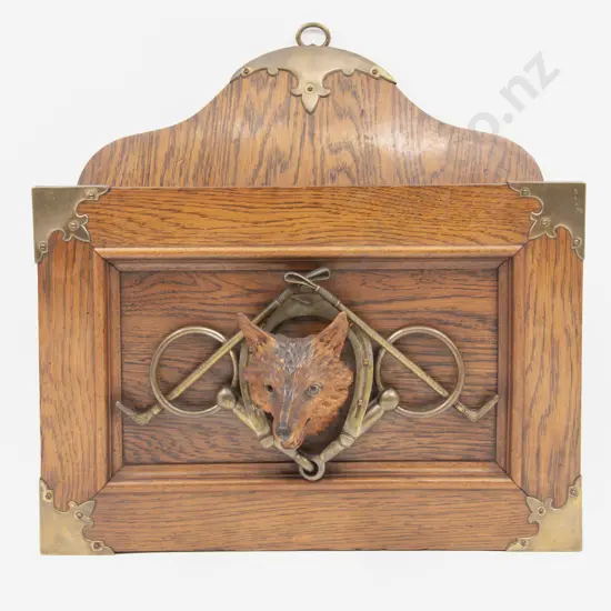Edwardian Oak Hunting Lodge Newspaper Rack
