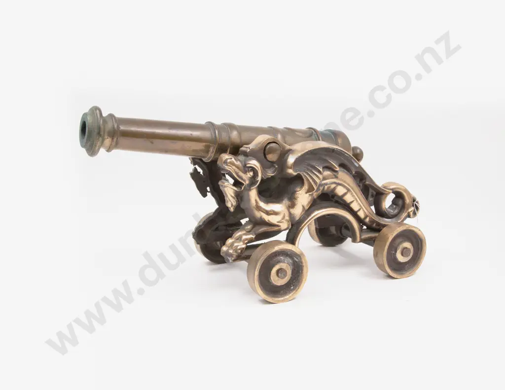 Victorian All Bronzed Brass Canon Image 1++