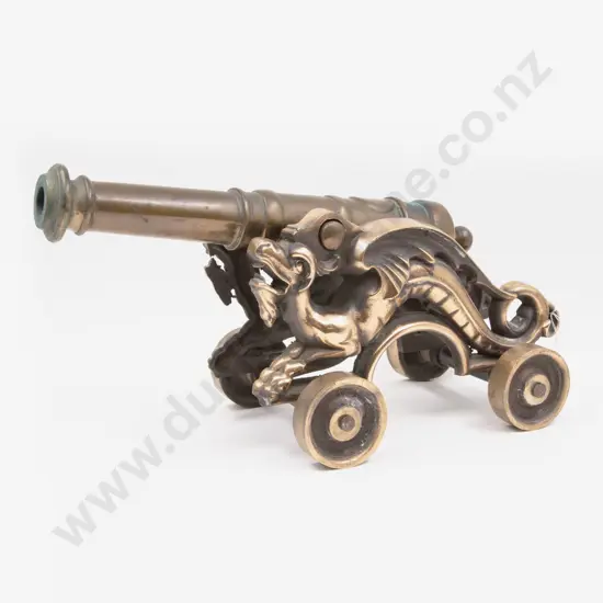 Victorian All Bronzed Brass Canon