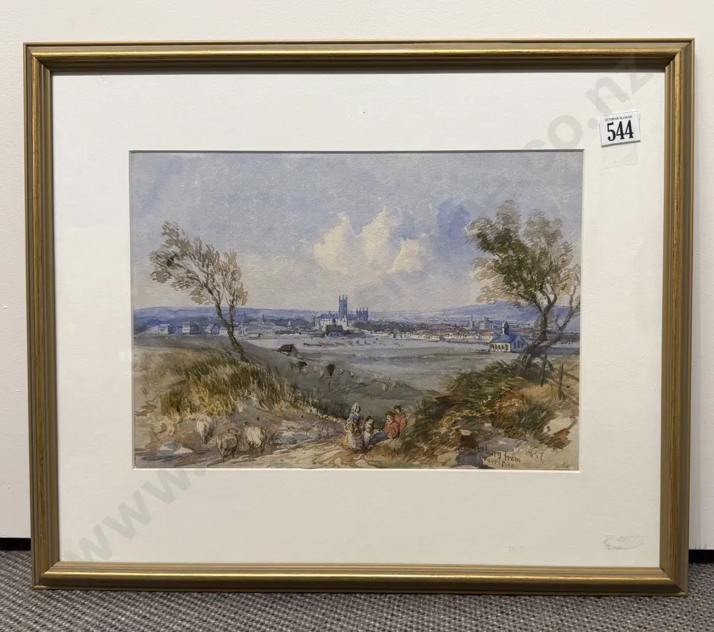 David Cox Snr (British 1783 - 1859) - Canterbury from the Gravel Pits Image 1++