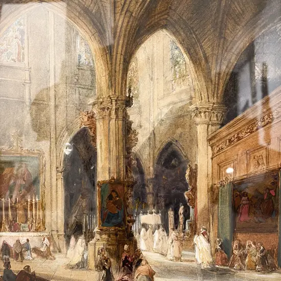 James Holland (British 1800-1870) - Interior of Cathedral