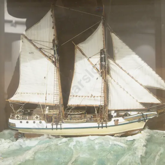Glazed Display of the Sailing Ship The North Wind