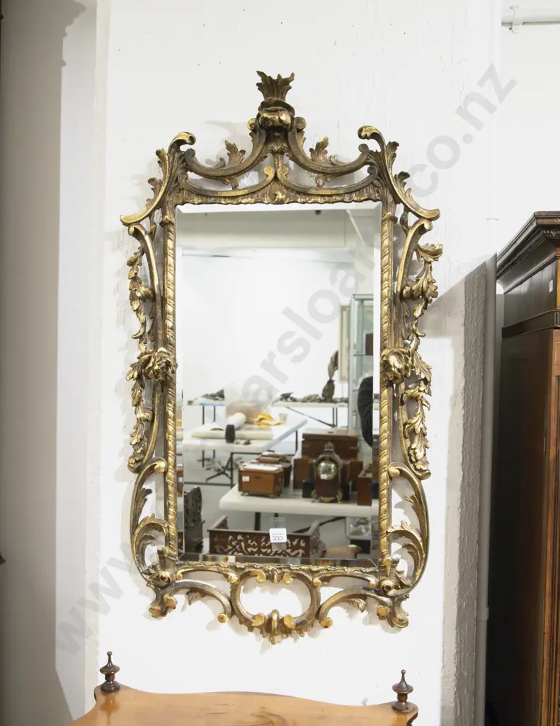 C18th Style Gilt Wood Wall Mirror Image 1++