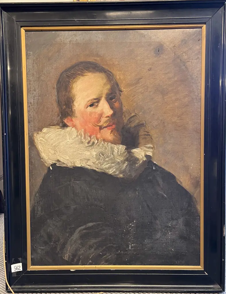 C19th European Portrait Study - Of a Gentleman Wearing a Fancy Ruff Image 1++