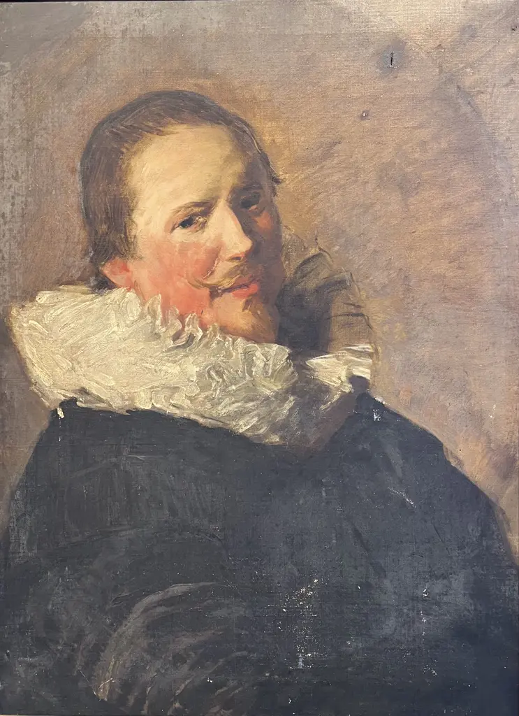 C19th European Portrait Study - Of a Gentleman Wearing a Fancy Ruff Image 1++