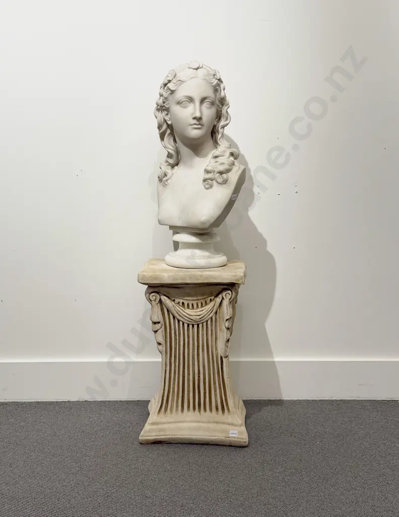 Edward  Arlington Foley (Irish 1814-1874) Signed and Dated 1871 Marble Bust of a Classical Muse Image 1++