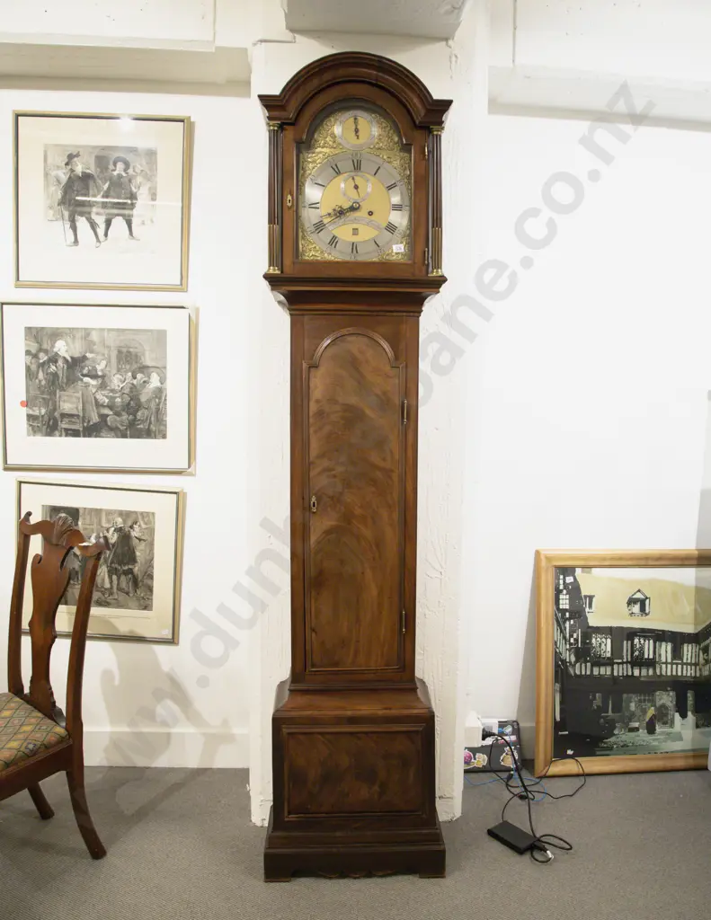 GeoIII Flame Mahogany Longcase Clock By Thomas Gardner Image 1++