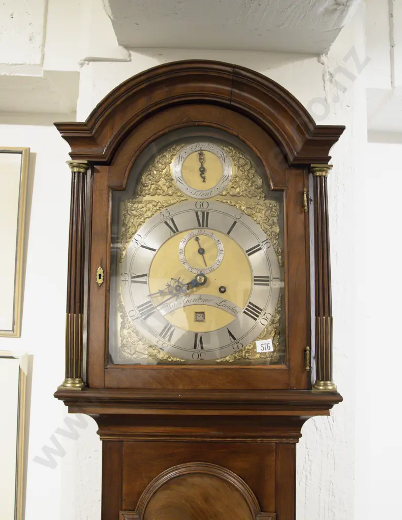 GeoIII Flame Mahogany Longcase Clock By Thomas Gardner Image 1++
