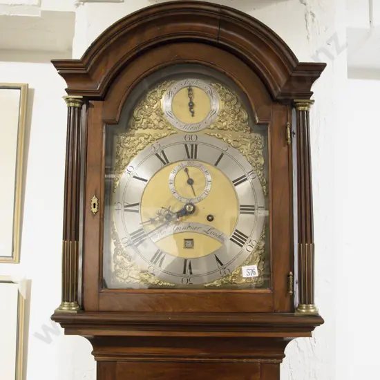 GeoIII Flame Mahogany Longcase Clock By Thomas Gardner
