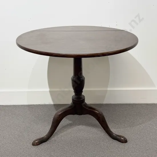 GeoIII Mahogany Circular Tilt-Top Wine Table