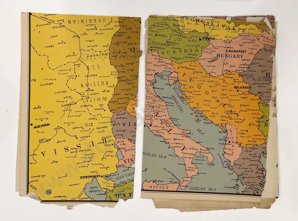 WWII British 'Army Week' Poster & Two War Maps Image 1++