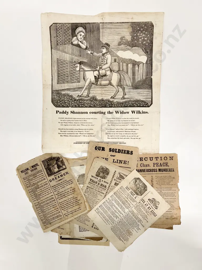 26 Assorted C19th Broadside Ballads Image 1++