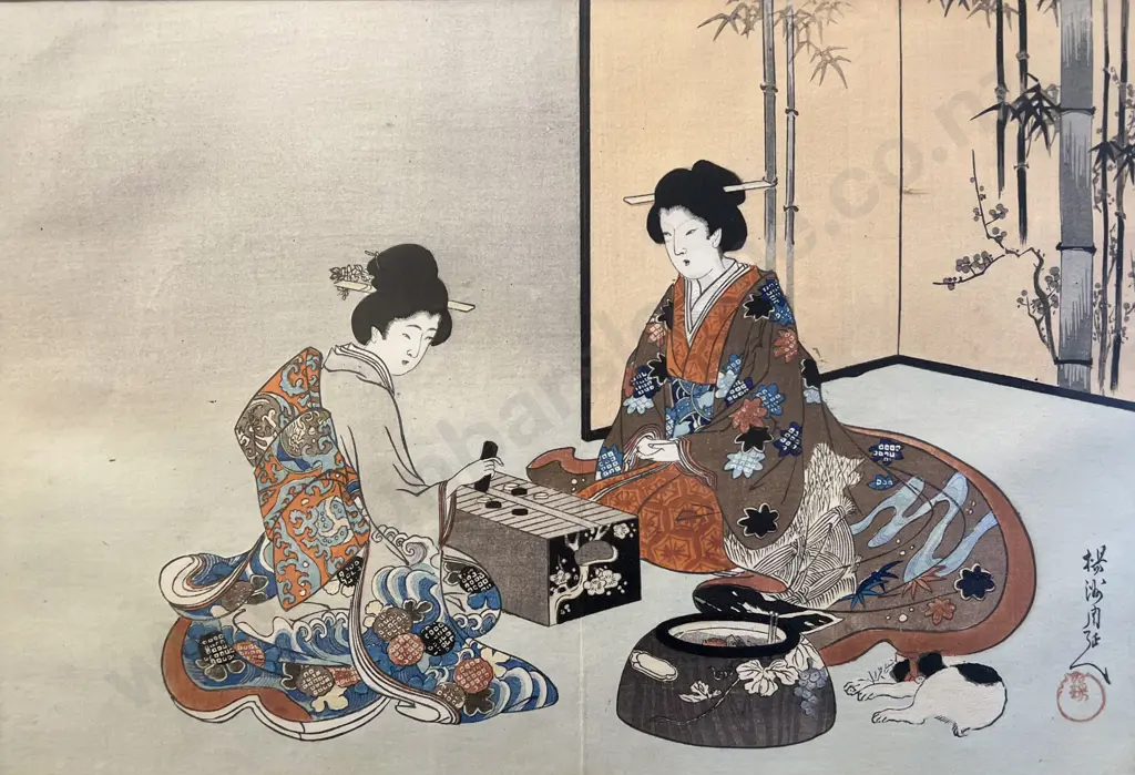 Two Antique Japanese Woodblocks Image 1++