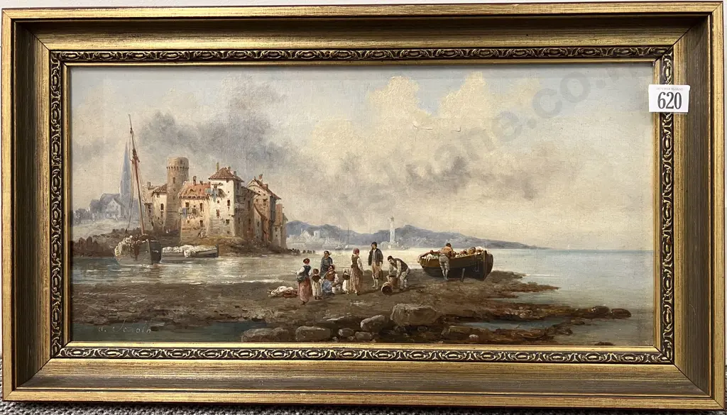 C19th European School Coastal Landscape Image 1++