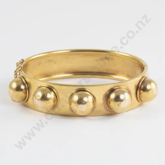 Victorian 9ct Hinged Snap Bangle